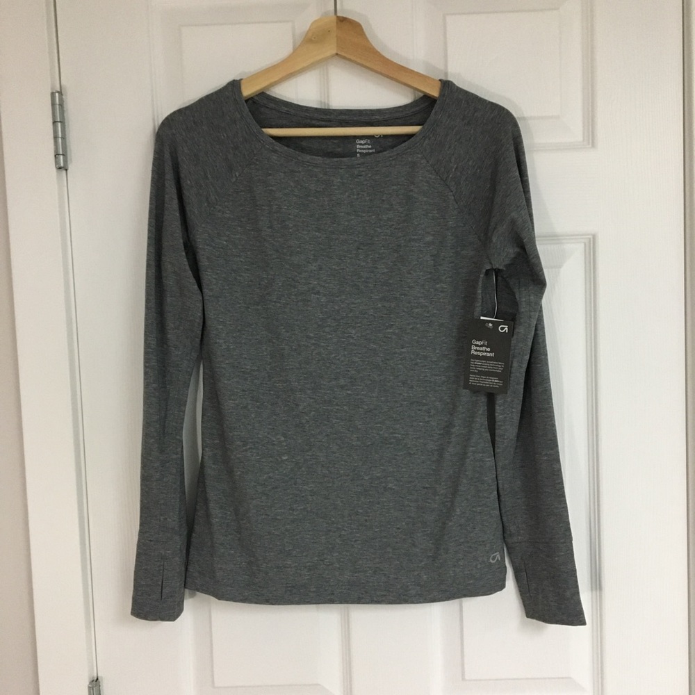 Gap Fit grey long-sleeved tee, size XS.